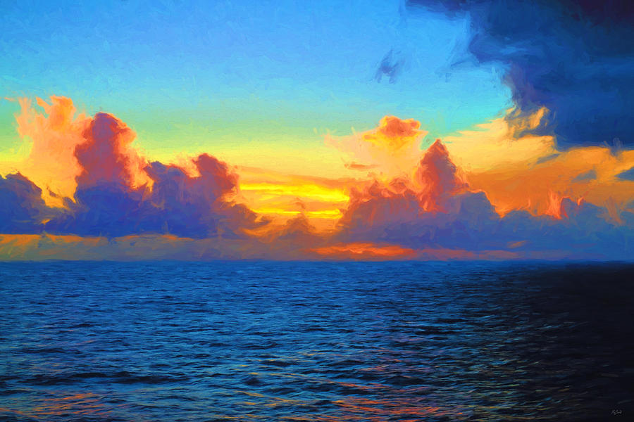 Sunset at Sea Photograph by Greg Norrell