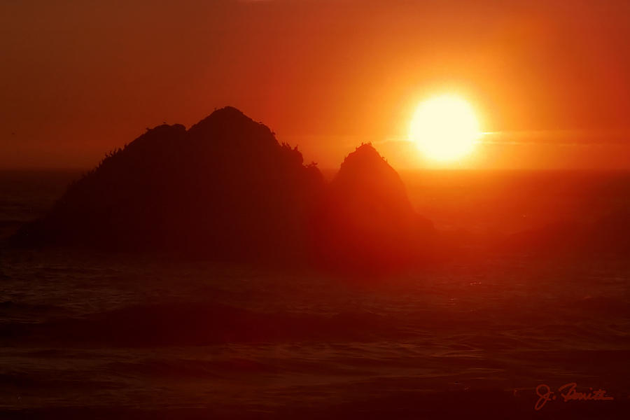 Sunset at Seal Rocks No. 6 Photograph by Joe Bonita