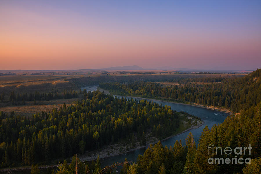 Sunset at Snake River Photograph by Michael Ver Sprill