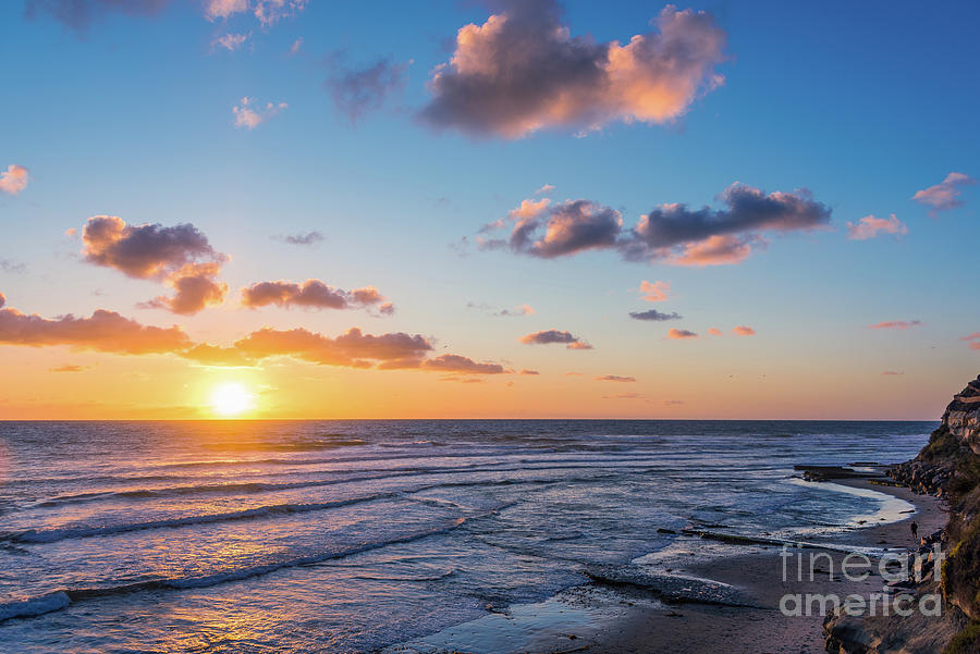 Sunset at Swamis Beach  Photograph by David Levin