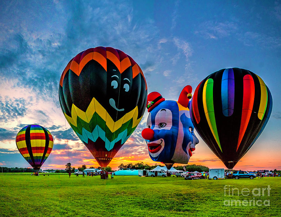 Sunset at the Balloon Festival Photograph by Nick Zelinsky Jr