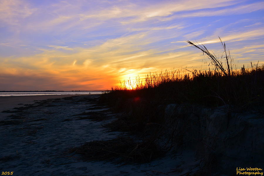 Sunset At The Beach Photograph by Lisa Wooten