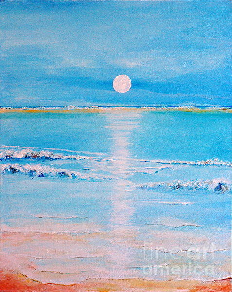 Sunset At The Beach Painting by Teresa Wegrzyn