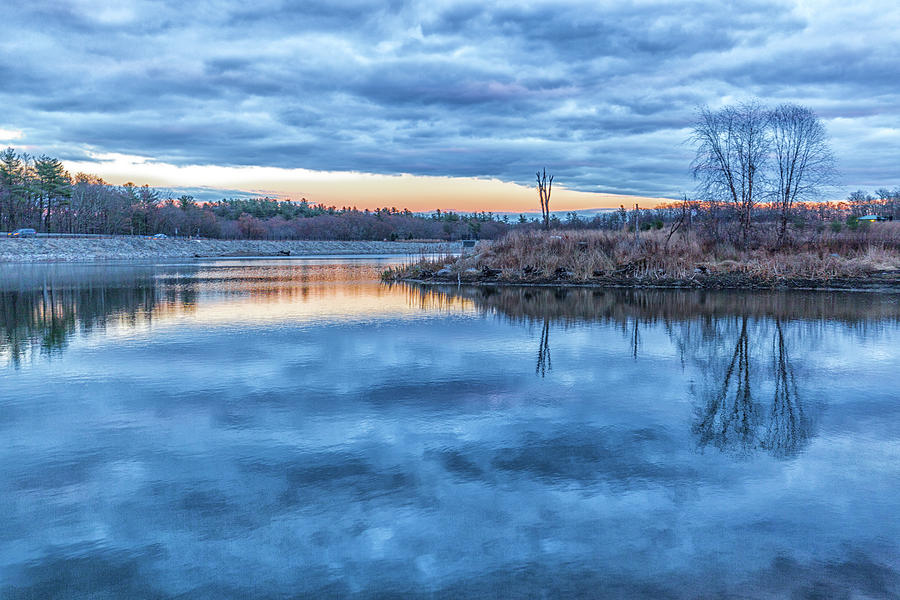 Sunset At The Blue Hills Reservoir Photograph