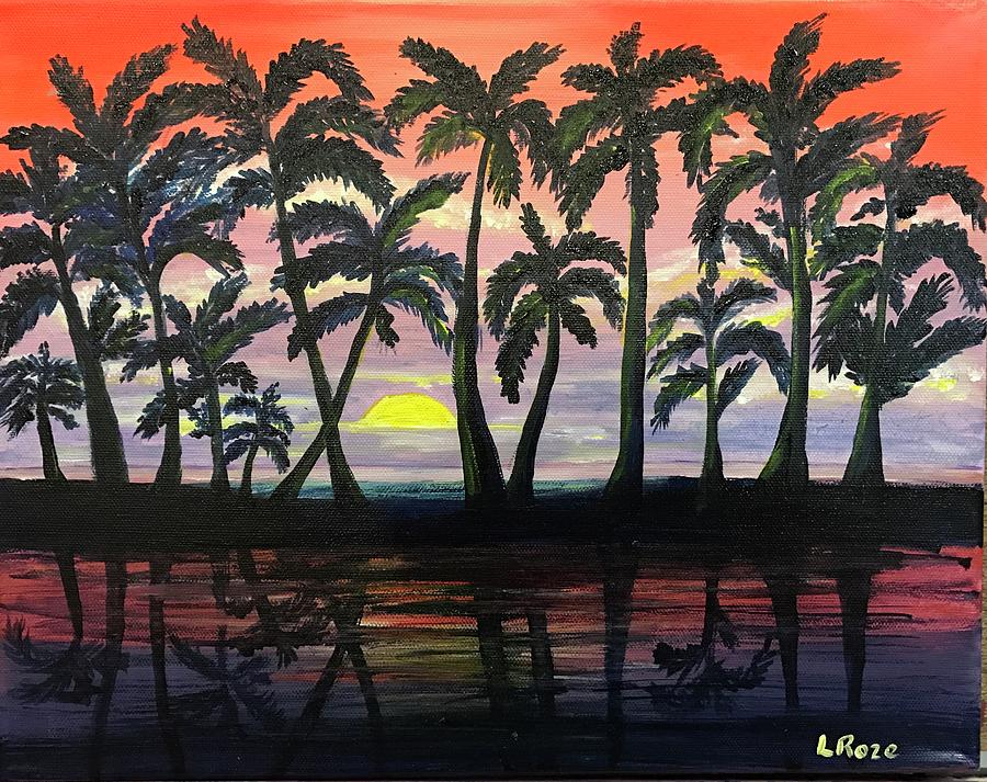Ella! on Instagram: [Sold] Small painting on black canvas: beach sunset!  💛 Posted the reel yesterday, here's the final result of it :)  #acrylicpainting #painting #paint #art #artwork #beach #sunset  #sunsetlovers