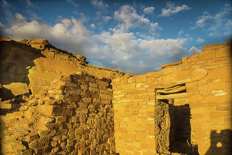Sunset at the Chaco dwellings Photograph by Kunal Mehra