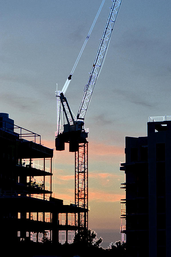 Sunset At The Construction Site 3  Photograph by Lyle Crump