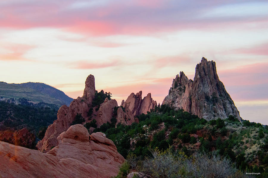 Sunset At The Garden Of The Gods Photograph by Richard Forsyth - Fine ...