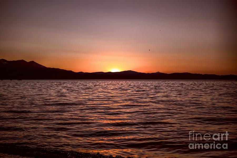 Sunset at the Lake 2 Photograph by Joe Lach