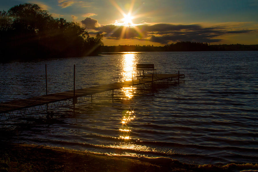 Sunset at the Lake Photograph by Bonnie Follett