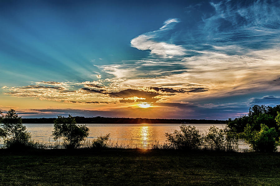 Nature Photograph - Sunset at the Lake by Doug Long