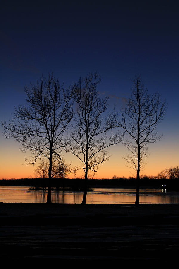 Sunset at the Lake Photograph by Karen Ruhl