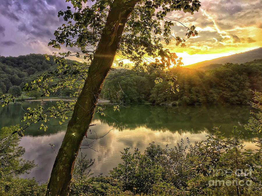Sunset At The Lake Photograph by Kerri Farley