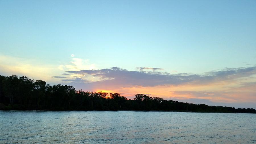 Sunset Photograph - Sunset at the lake by Kimberly  W
