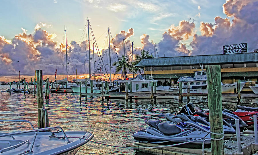 Sunset At The Marina Photograph By Hh Photography Of Florida
