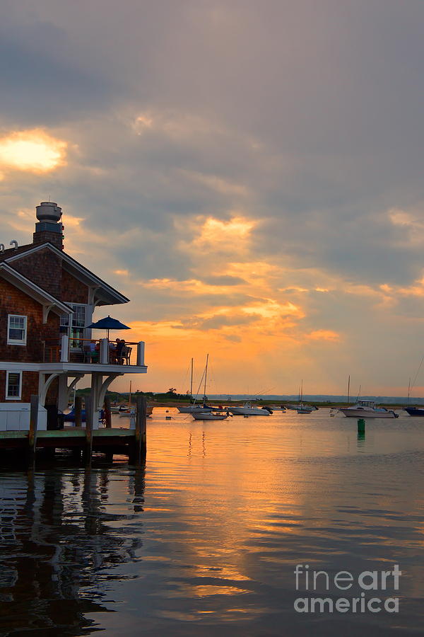 Summer Photograph - Sunset At The Marina by Marcel  J Goetz  Sr