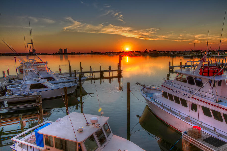 Sunset at the Marina Photograph by Tim Stanley