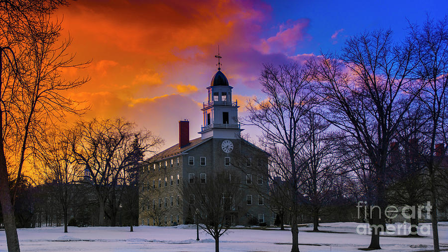 Sunset at the Middlebury College Photograph by Scenic Vermont Photography