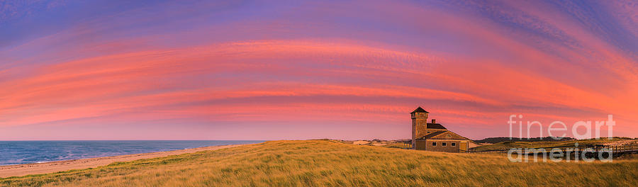 Sunset at the Old Harbor US Life Saving Station at Race Point, P Photograph by Henk Meijer Photography