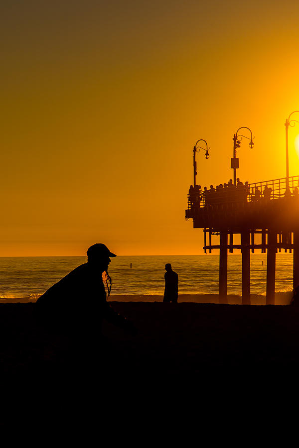 Sunset at the Pier Photograph by Garry Loss