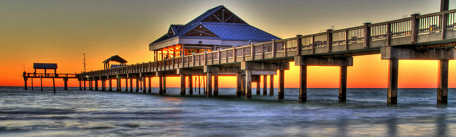 Sunset at The Pier Photograph by Scott Mahon