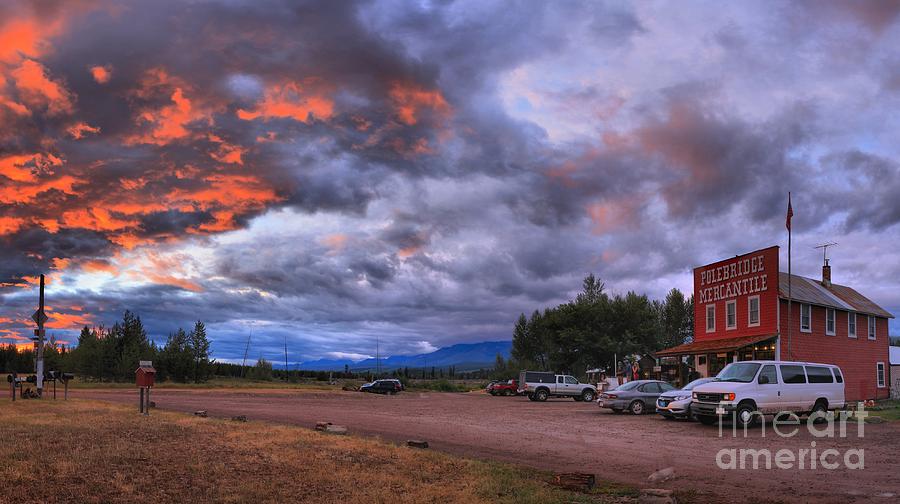 Sunset At The Polebridge Mercantile Photograph by Adam Jewell