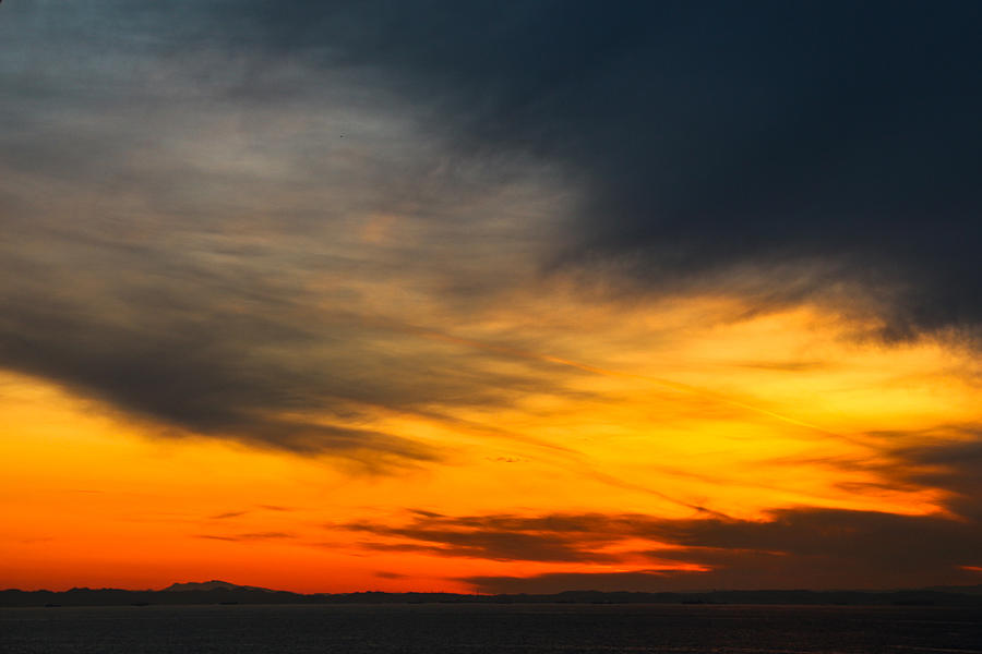 Sunset Photograph - Sunset at Tokyo Bay by Peteris Vaivars