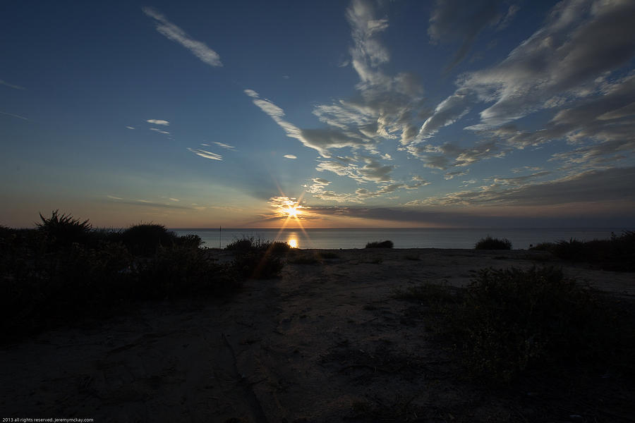 Sunset at Torrey Pines Photograph by Jeremy McKay