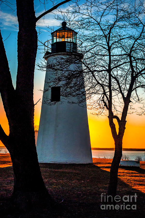 Sunset at Turkey Point Lighthouse Photograph by Nick Zelinsky Jr