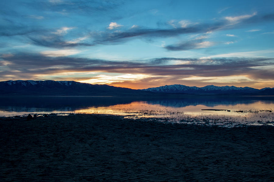 Sunset at Utah Lake Photograph by K Bradley Washburn