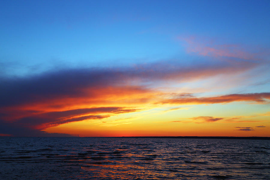 Sunset At Verona Beach Photograph By David Stasiak 