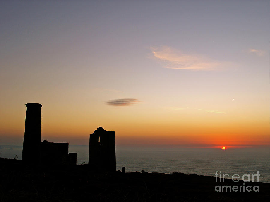 Nature Photograph - Sunset at Wheal Coats by Alex Cassels