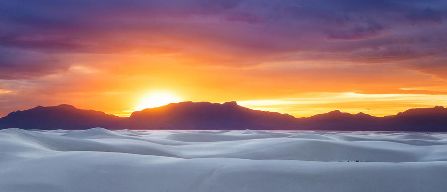 Sunset at White Sands Photograph by Alex Mironyuk