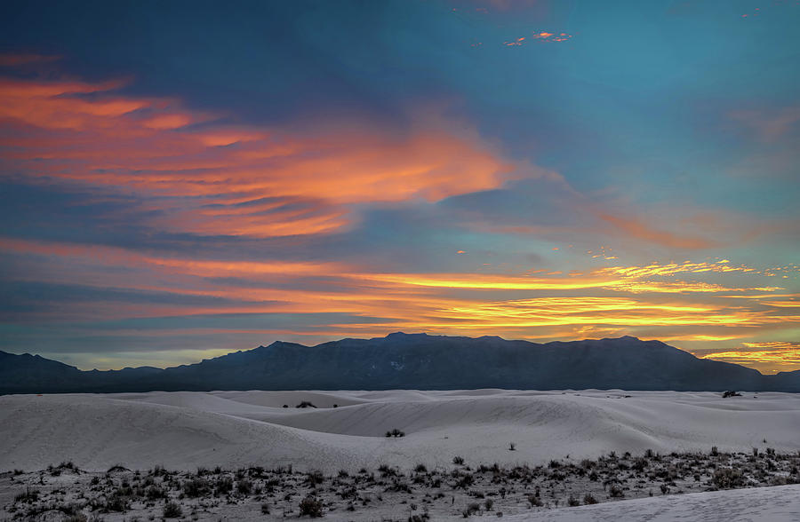 Sunset at White Sands National Monument, New Mexico Photograph by Dunn ...