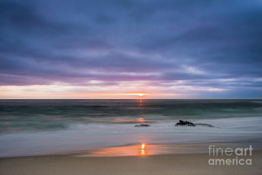 Sunset at Windansea Beach During Low Tide Photograph by David Levin