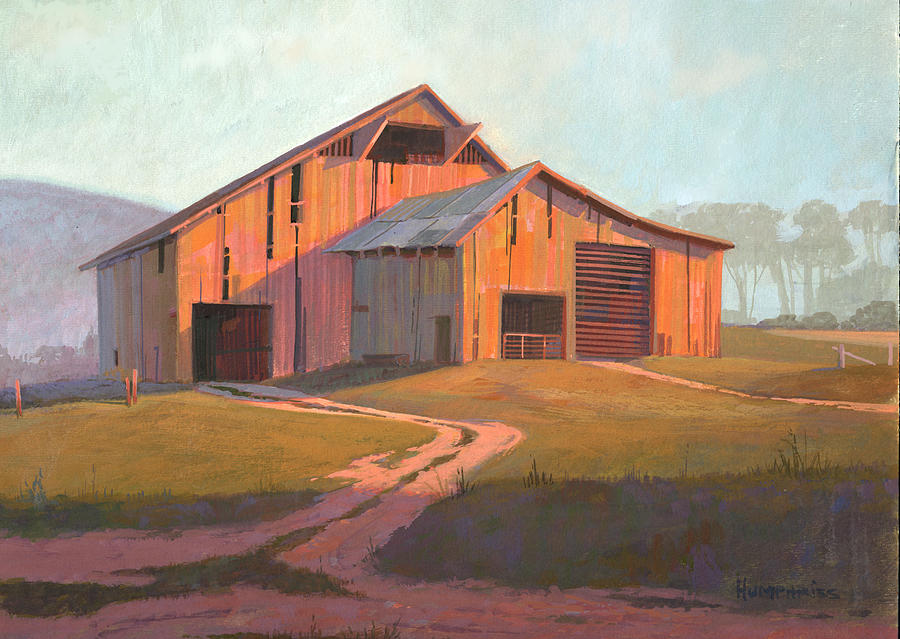 Sunset Barn Painting by Michael Humphries