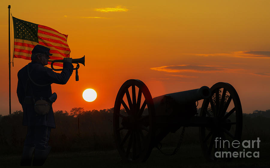 Sunset Battlefield Taps Photograph by Randy Steele