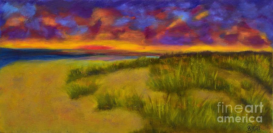 Sunset Beach Painting by Barrie Stark