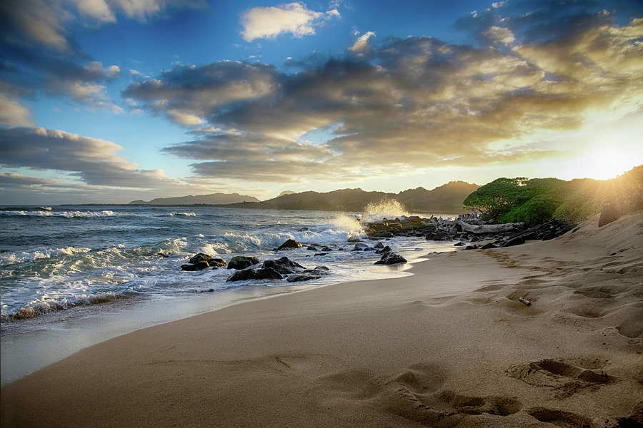 Sunset Beach Kauai Photograph by Steven Michael