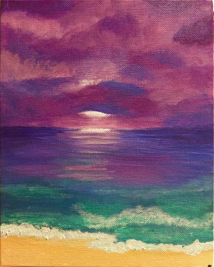 Sunset Beach Painting by Kimberly Smith | Fine Art America