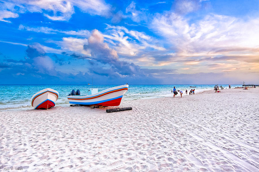 Sunset Beach Memories - Playa Del Carmen Photograph by Mark Tisdale