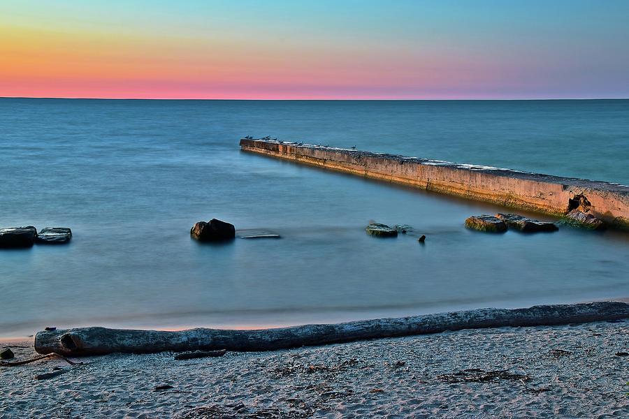 Sunset Beach on Lake Erie Photograph by Frozen in Time Fine Art Photography