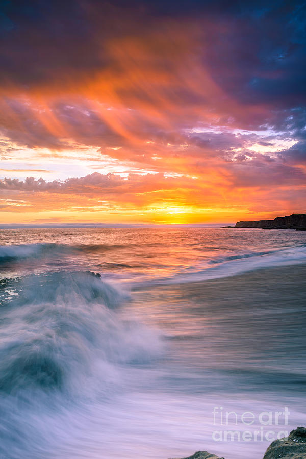 Sunset Beach Santa Cruz California Photograph by Maricel Quesada