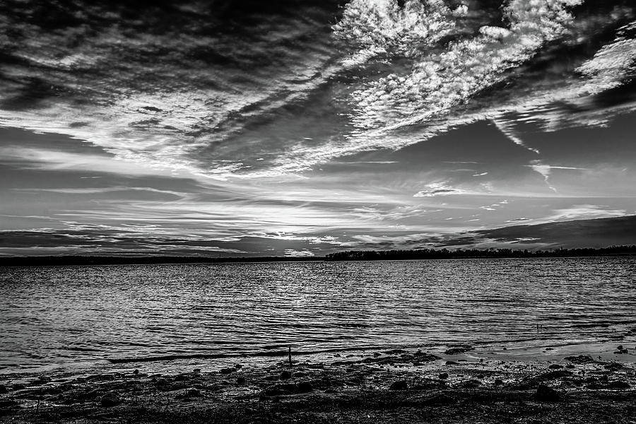 Sunset Black and White Photograph by Doug Long