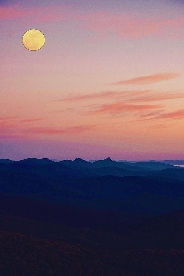 Sunset Blue Ridge Parkway, Canton, United States 2 Painting by Celestial Images