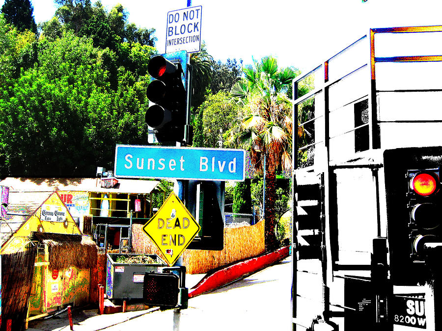 Sunset Blvd Digital Art by Maria Kobalyan | Fine Art America