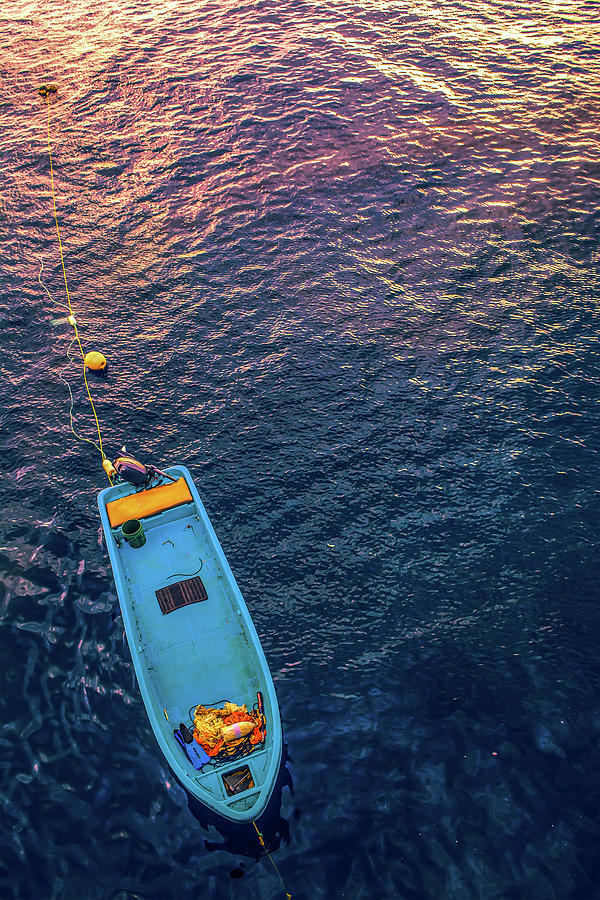 Sunset Boat Photograph by Ksenia VanderHoff