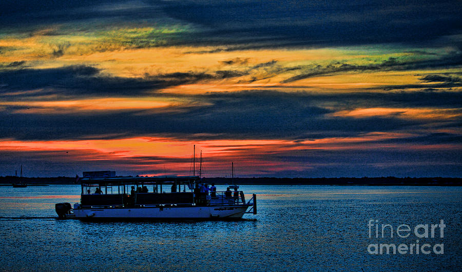 Sunset Boat Ride Photograph by Dave Bosse