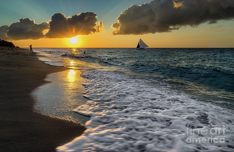 Sunset Boracay Photograph by Adrian Evans