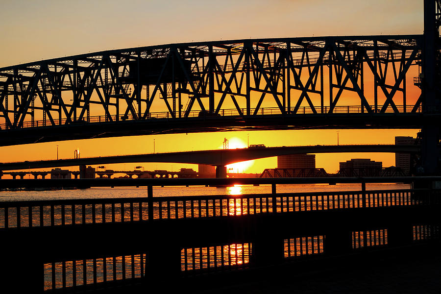 Sunset Bridge 4 Photograph by Arthur Dodd
